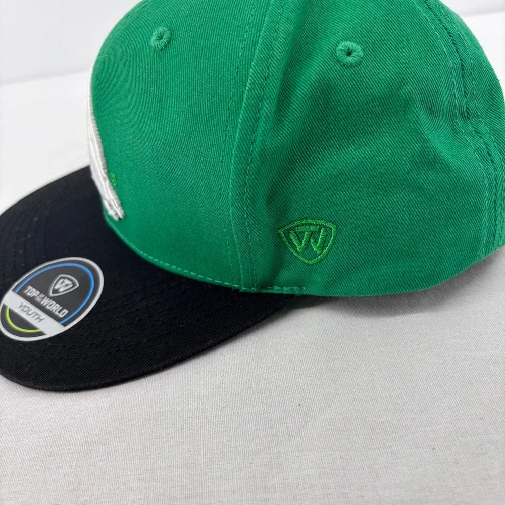 UNT North Texas Mean Green Eagle Cap Youth One Size Green Snapback Embroider NEW